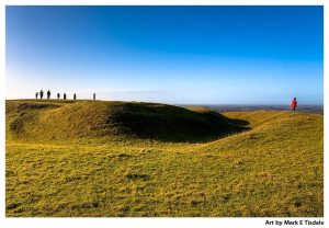 Art print of the Ancient HIlls of Tara - Ireland in the sunlight