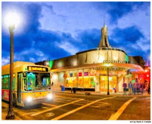 Coolidge Corner in the Boston Brookline Neighborhood - Print By Mark Tisdale