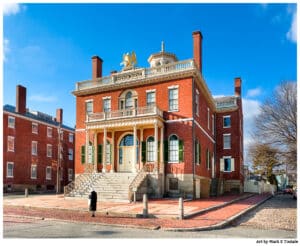 Historic Custom House on The Streets of Salem Massachusetts - Print by Mark Tisdale