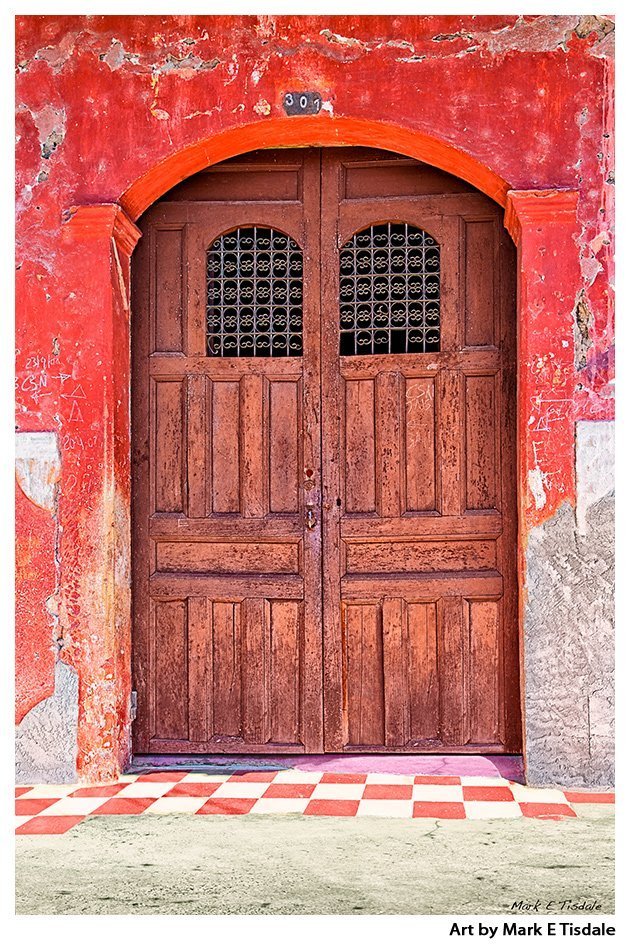 Rustic Wood Door Granada Nicarauga Artwork