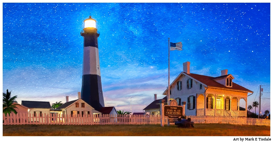 Tybee Island Lighthouse At Night Fantasy Art