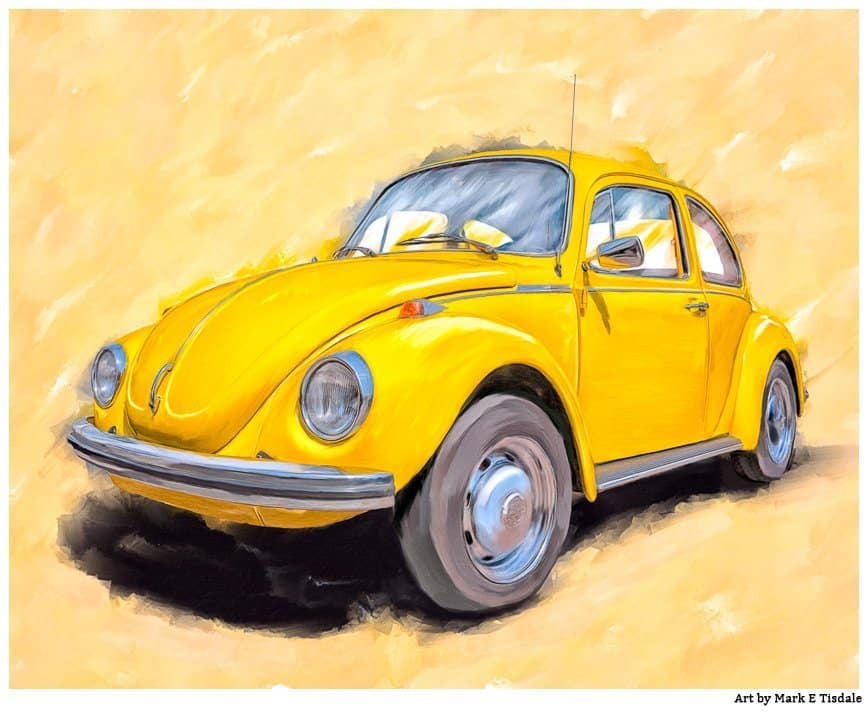 VW Bug Swatch Version VW Beetle Print Art 
