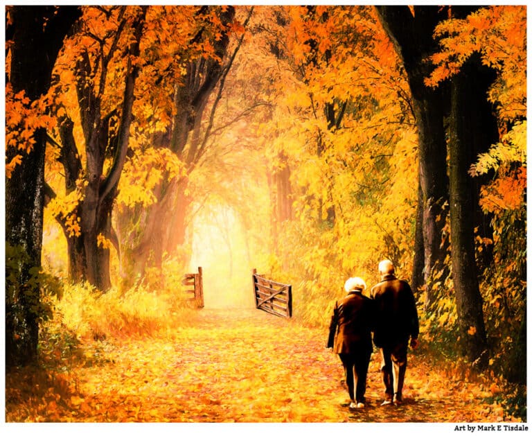 Autumn Love - Forest Path Art by Mark Tisdale