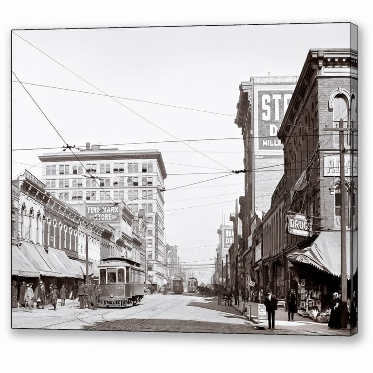 Vintage Birmingham Alabama – Historic Downtown Canvas Print