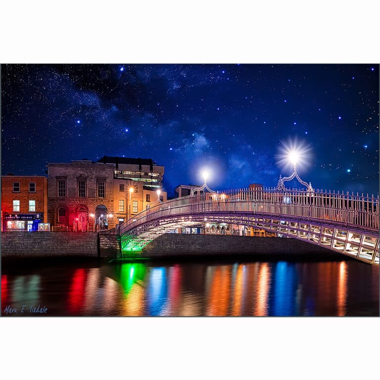 River Liffey At Night – Dublin Art Print