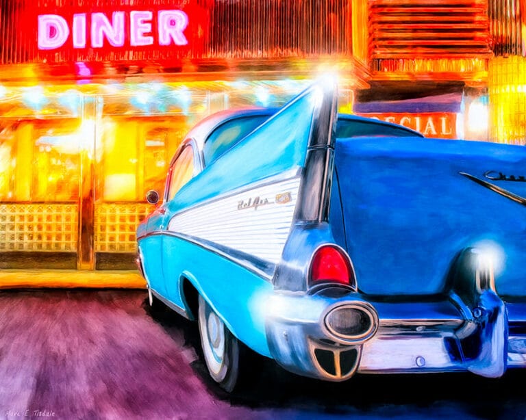 1957 Chevy Tail Fin – Classic Car Art Print