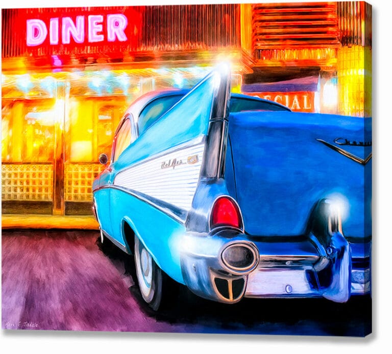 1957 Chevy Tail Fin – Classic Car Canvas Print