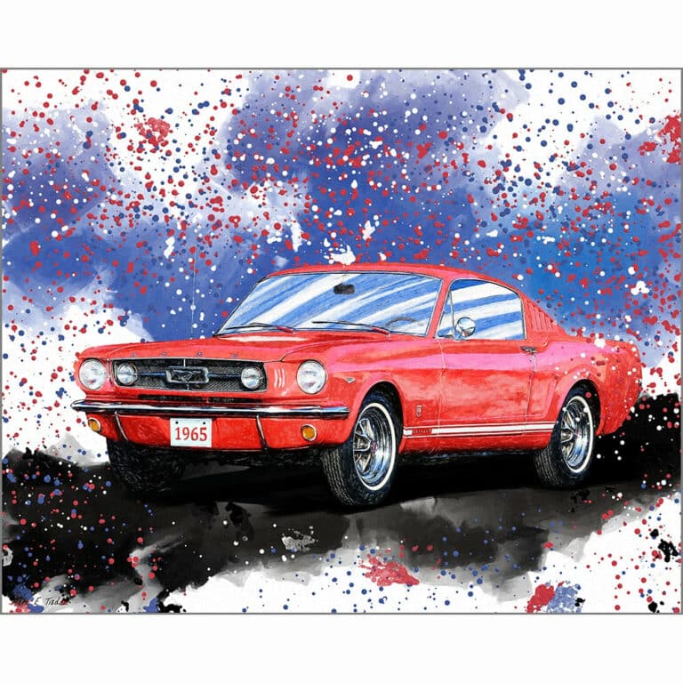 1965 Mustang Fastback – Classic Car Art Print