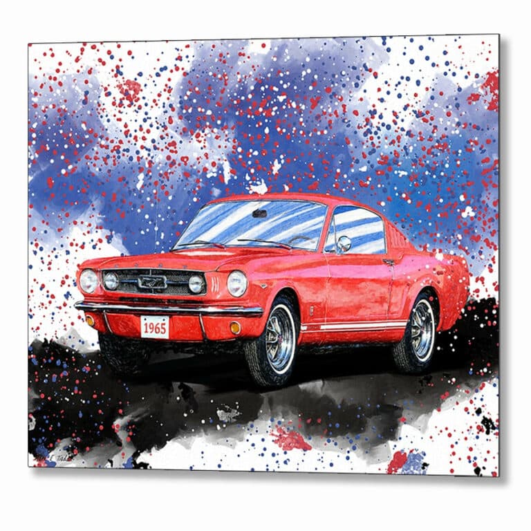 1965 Mustang Fastback – Classic Car Metal Print