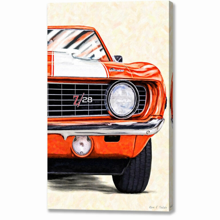 1969 Camaro Artwork – Classic Hugger Orange Canvas Print