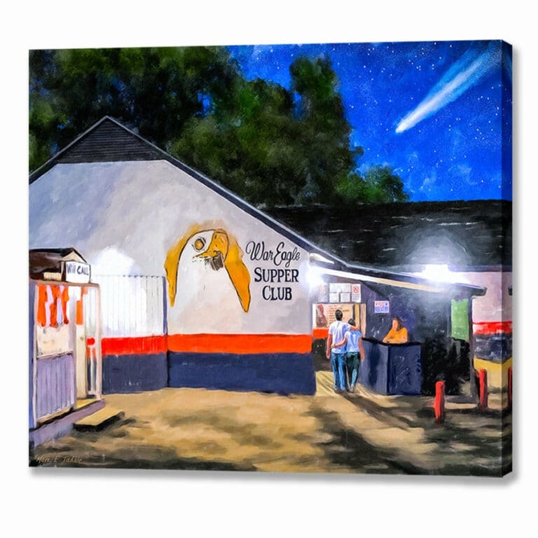 War Eagle Supper Club – Auburn Landmark Canvas Print