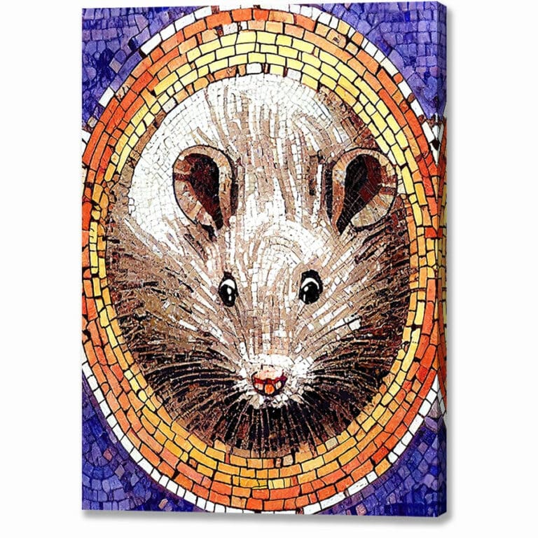 A Roman Rat – Mosaic Canvas Print