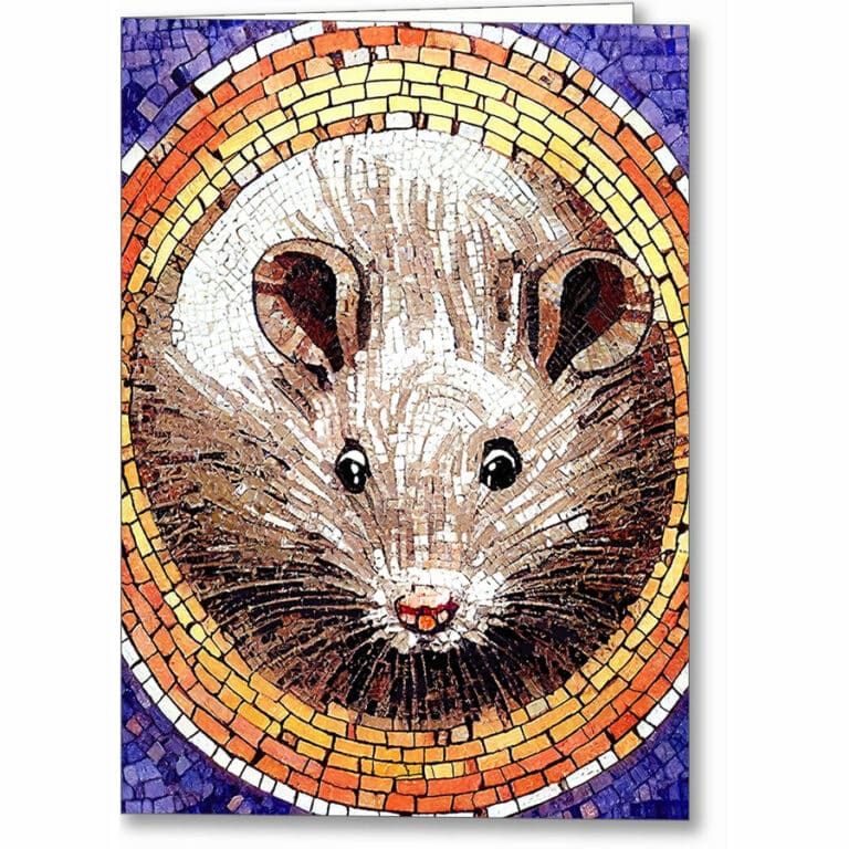 A Roman Rat – Mosaic Greeting Card