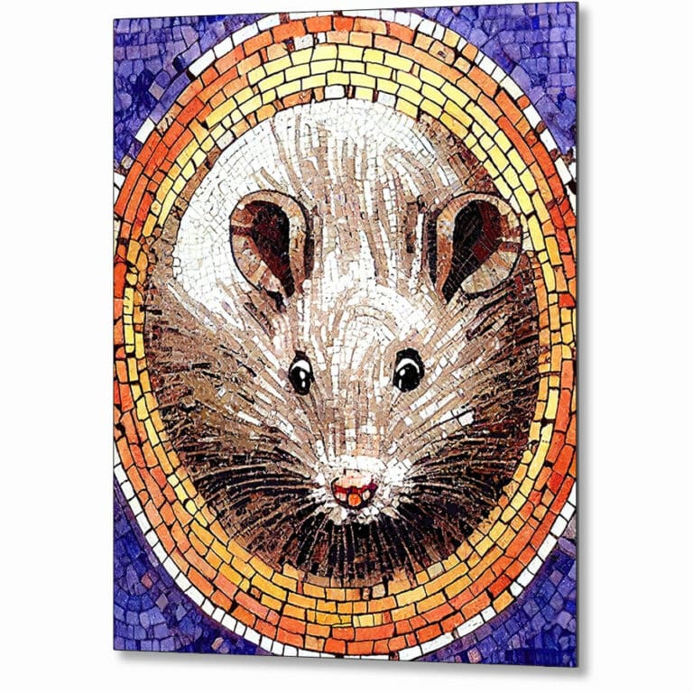 A Roman Rat – Mosaic Metal Print