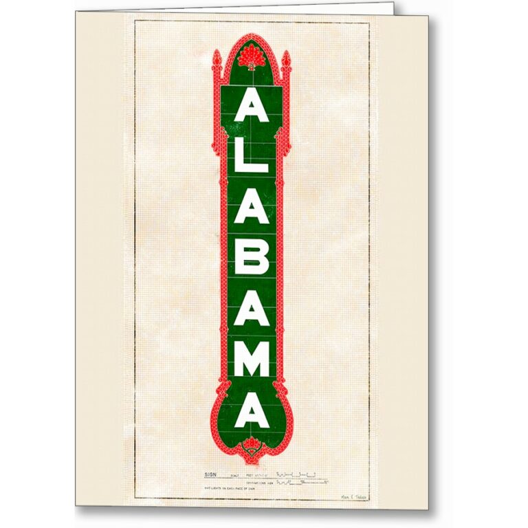 Alabama Theatre Sign – Illustrated Birmingham Greeting Card