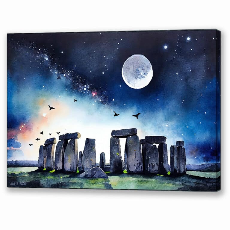 Amazing Night – Stonehenge Canvas Print
