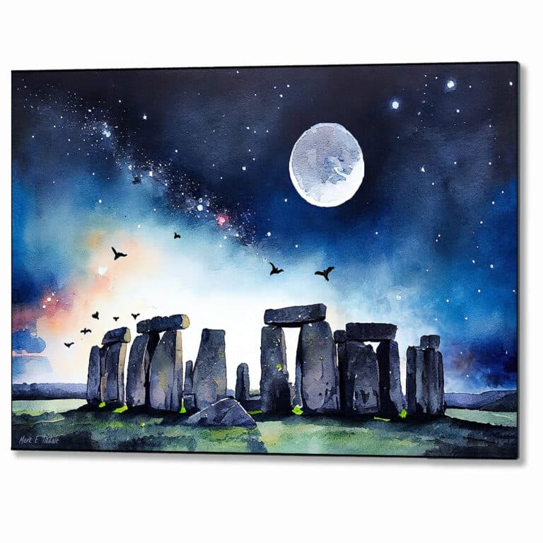 Amazing Night – Stonehenge Metal Print