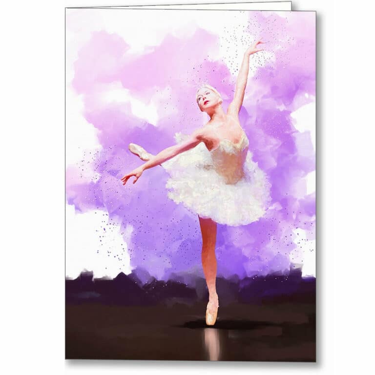 Arabesque Movement – Ballet Dancer Greeting Card