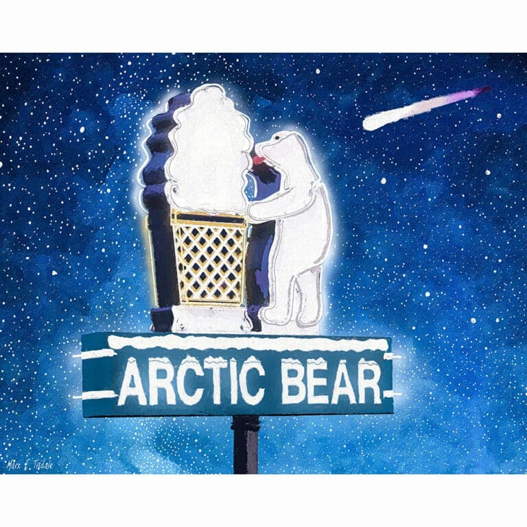 Arctic Bear Neon Sign – Albany Georgia Art Print