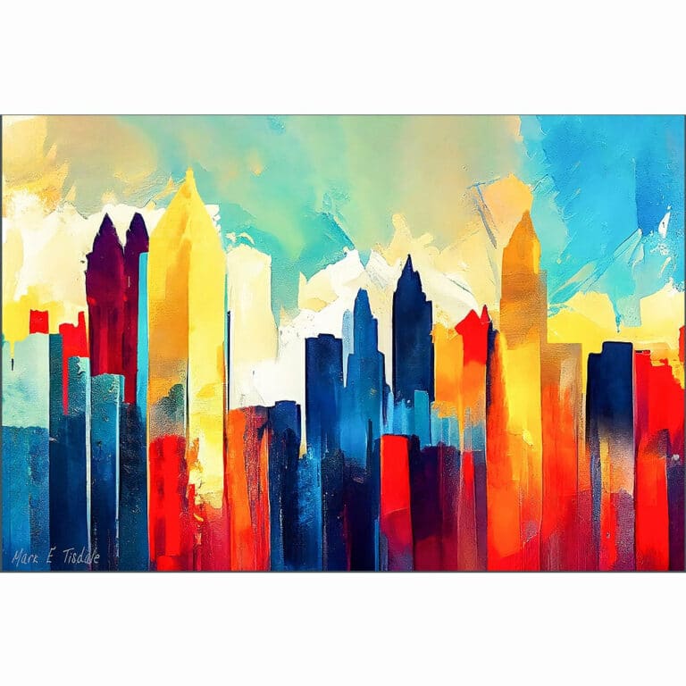 Atlanta Skyline – Abstract Art Print