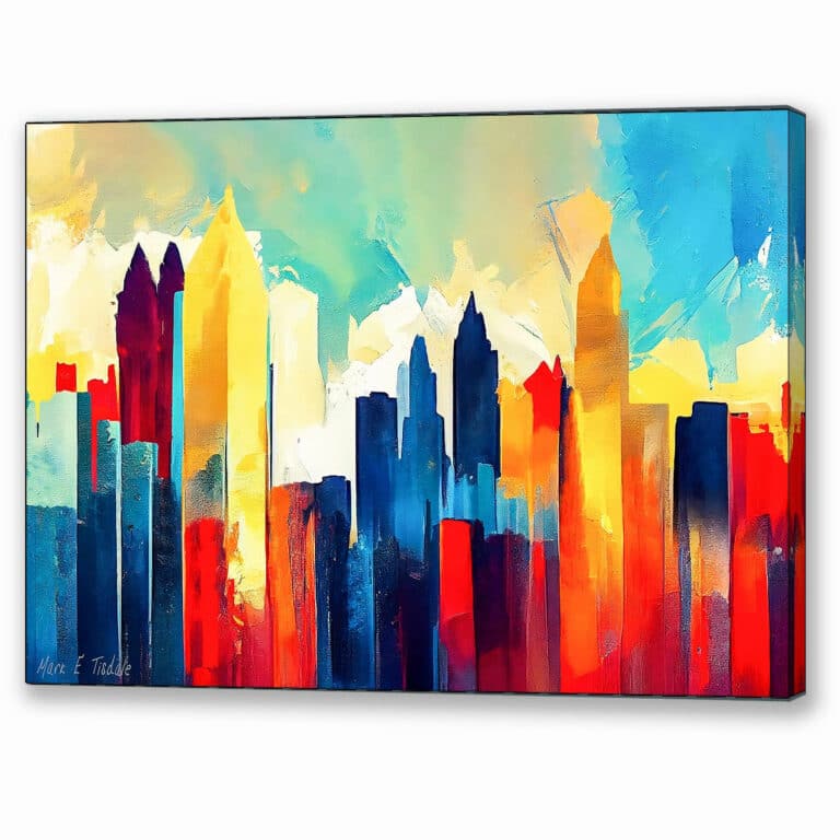 Atlanta Skyline – Abstract Canvas Print