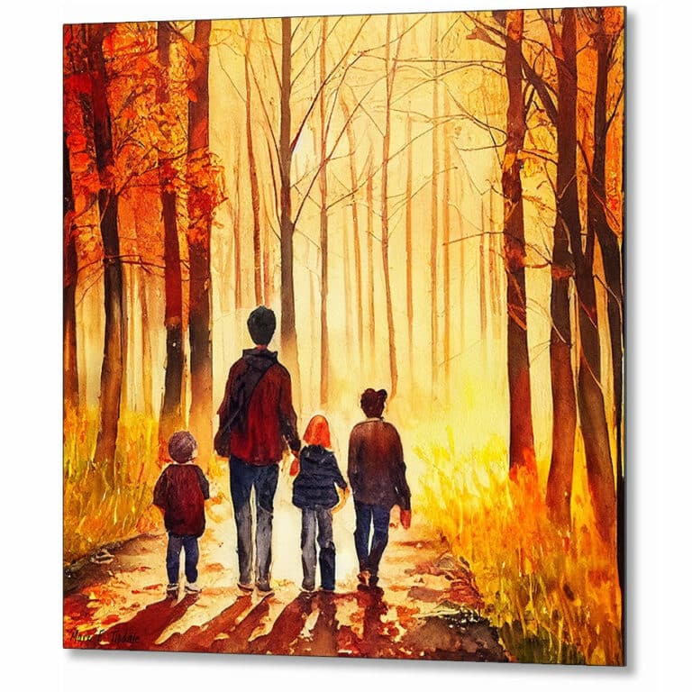 Autumn Path – Walk In the Woods Metal Print