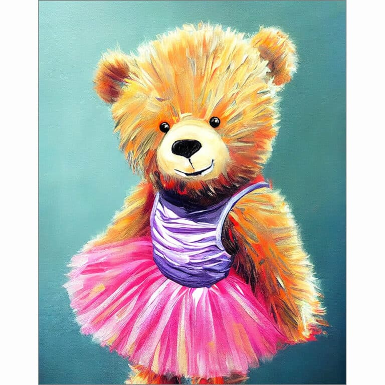 Ballet Dancer – Teddy Bear Art Print