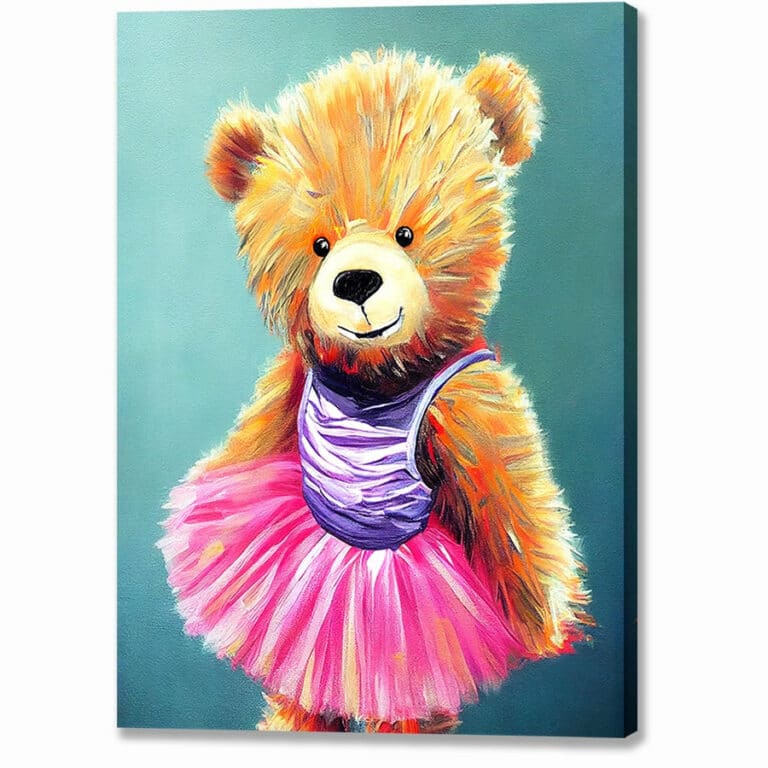 Ballet Dancer – Teddy Bear Canvas Print