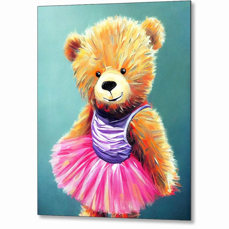 Ballet Dancer – Teddy Bear Metal Print