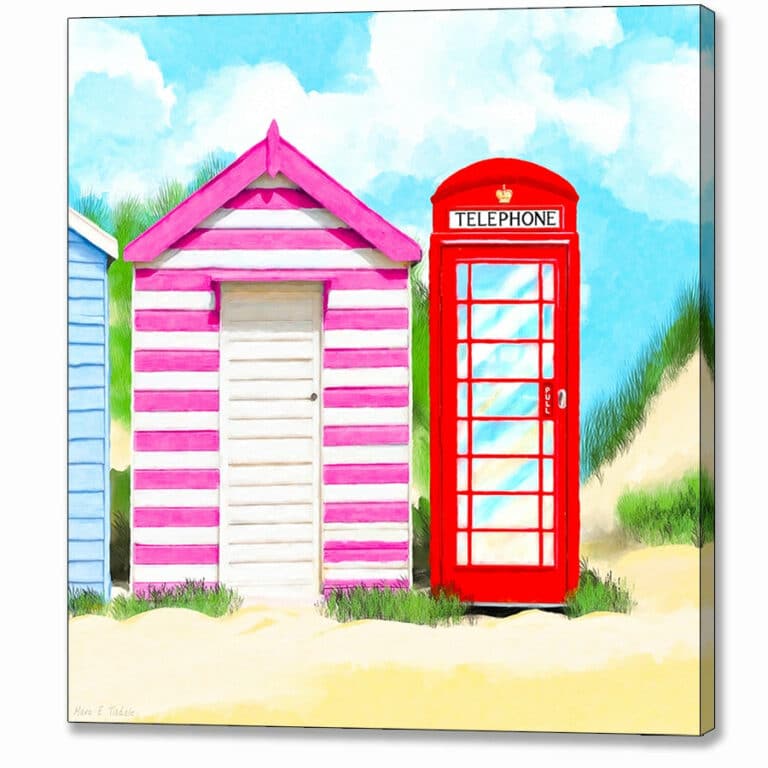 Britain In Summer – Red Telephone Box Canvas Print