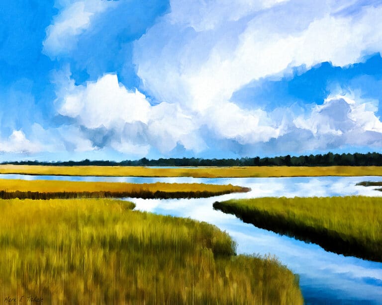 Cape Cod Salt Marsh – Abstract Landscape Art Print