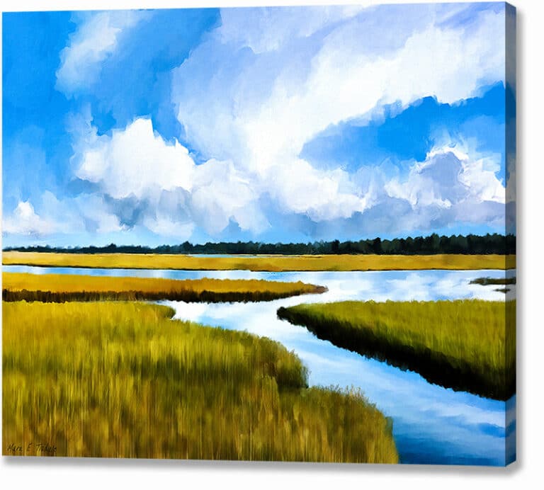 Cape Cod Salt Marsh – Abstract Landscape Canvas Print