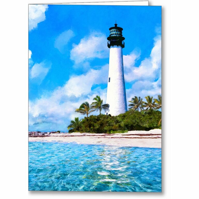 Cape Florida Light – Key Biscayne Greeting Card