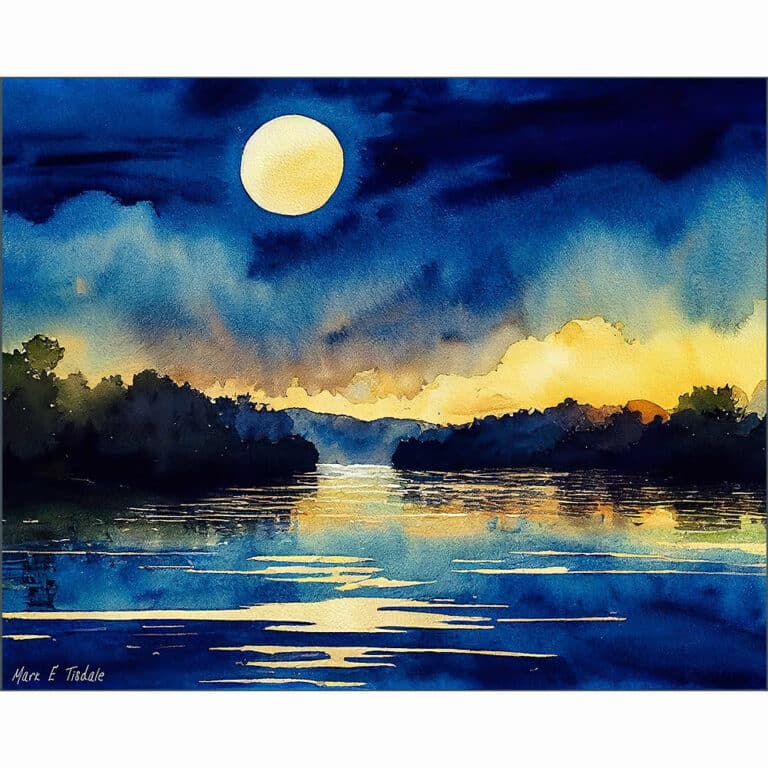Chattahoochee by Moonlight – Georgia Art Print