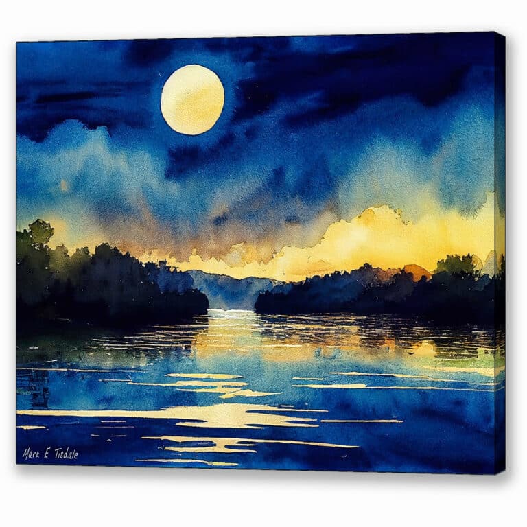 Chattahoochee by Moonlight – Georgia Canvas Print