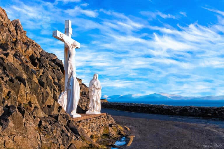 Christ On The Cross at Slea Head – Dingle Ireland Art Print