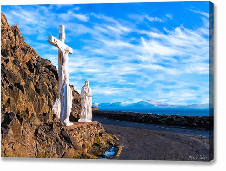 Christ On The Cross at Slea Head – Dingle Ireland Canvas Print