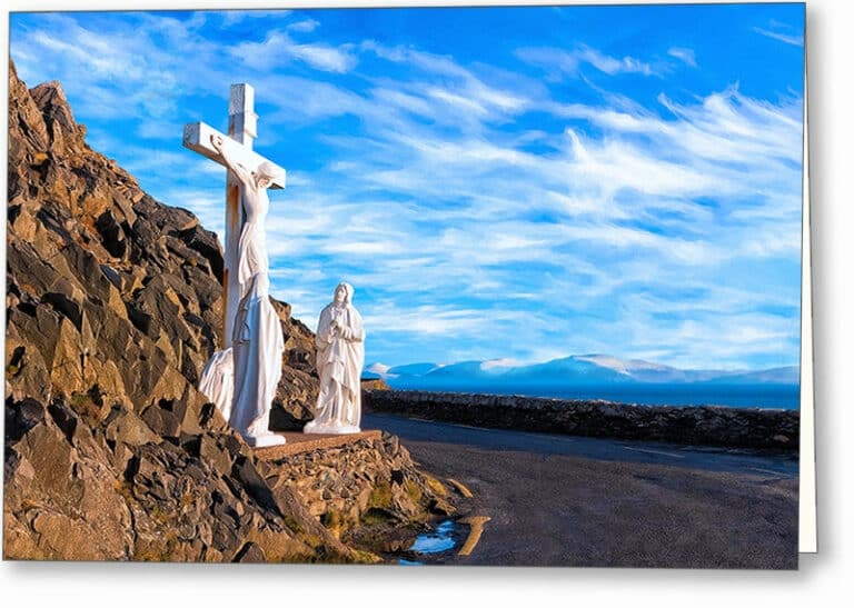 Christ On The Cross at Slea Head – Dingle Ireland Greeting Card