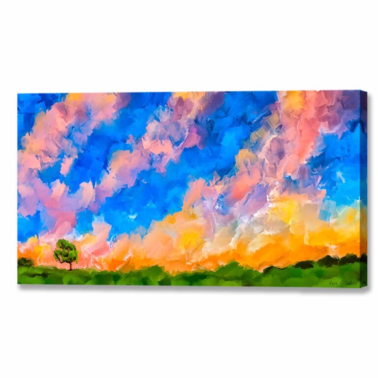 Colorful Landscape Painting – Abstract Canvas Print