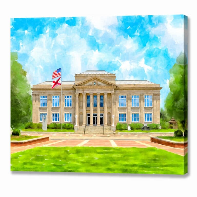 Covington County Courthouse – Andalusia Alabama Canvas Print