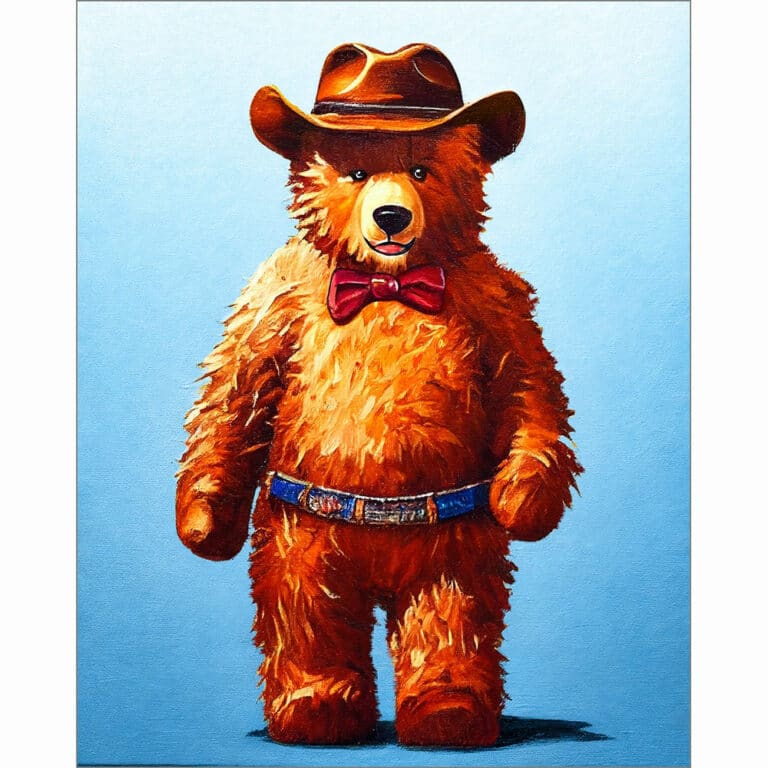 Cowboy – Teddy Bear Art Print