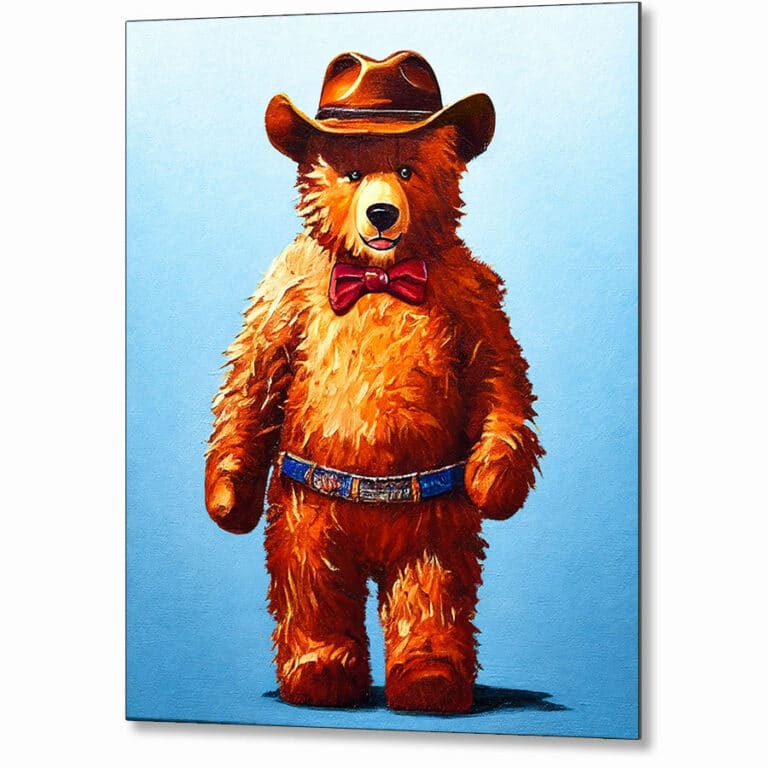 Cowboy – Teddy Bear Metal Print
