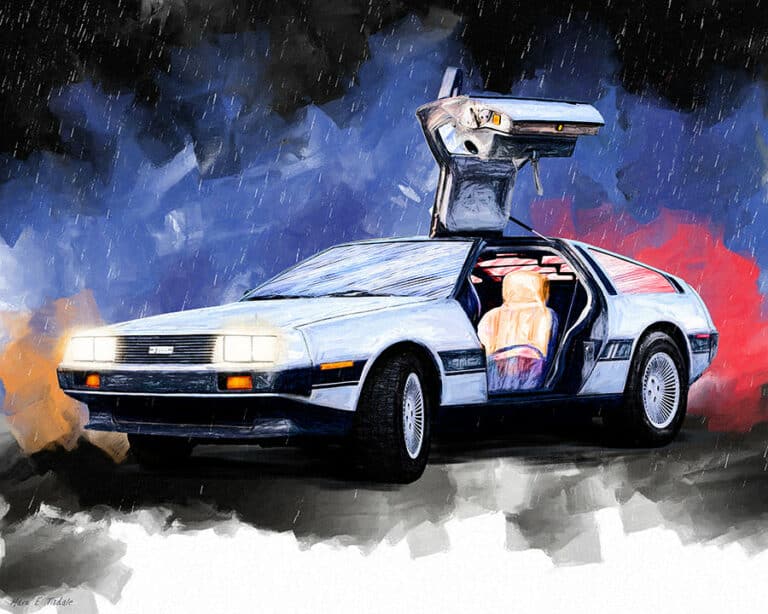 DeLorean DMC-12 – Classic Car Art Print