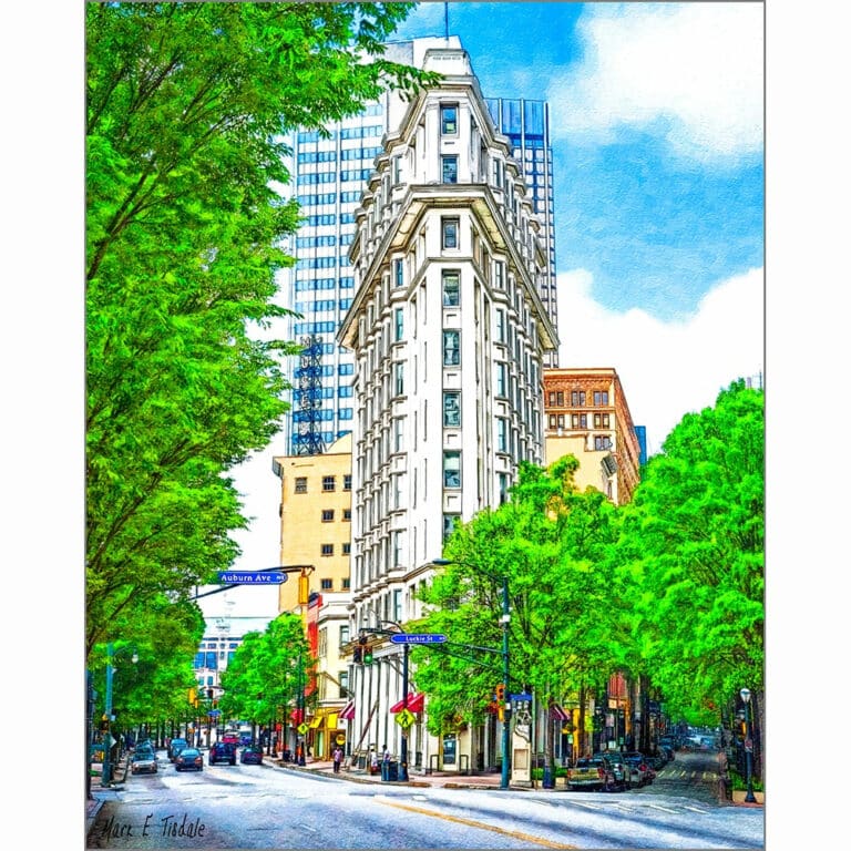 Downtown Atlanta – The Flatiron Building Art Print