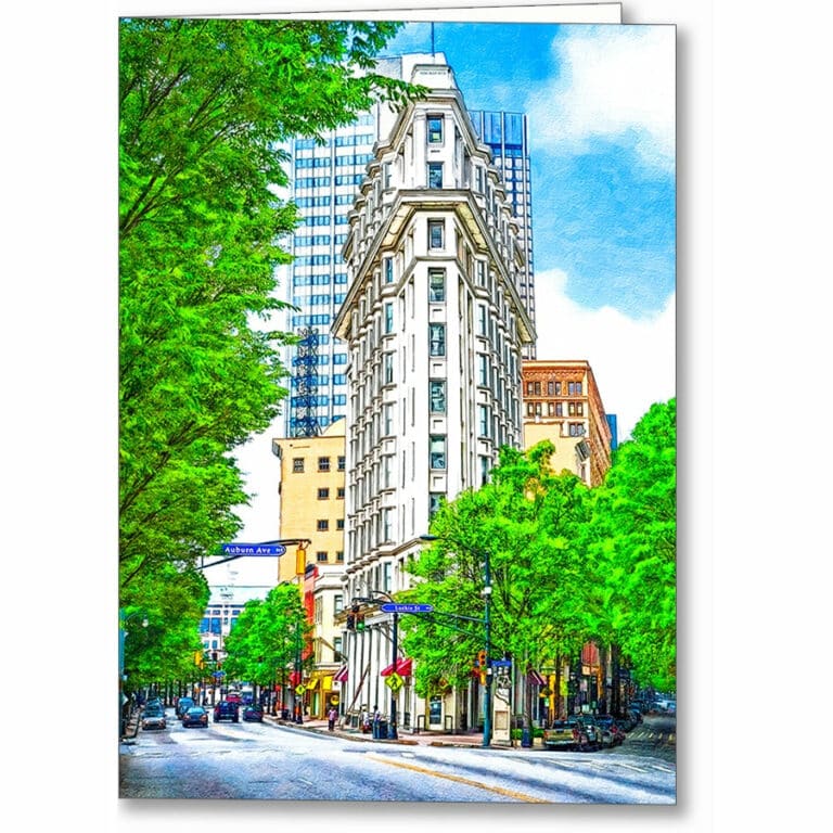 Downtown Atlanta – The Flatiron Building Greeting Card