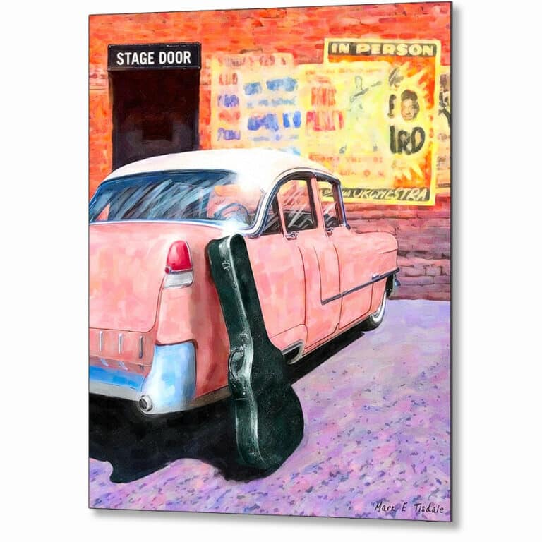 Pink Cadillac – Elvis Inspired Metal Print