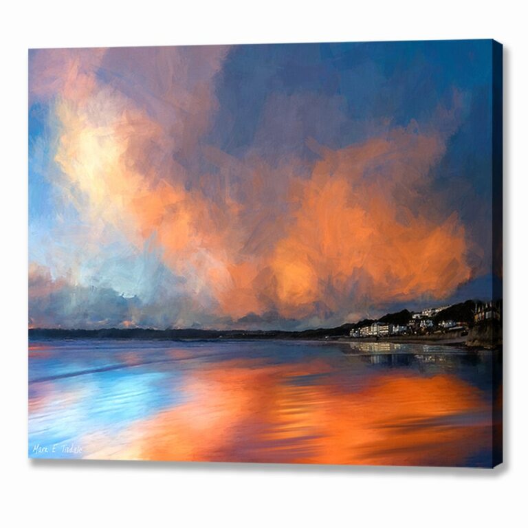 Eventide By The Sea – Abstract Sunset Canvas Print