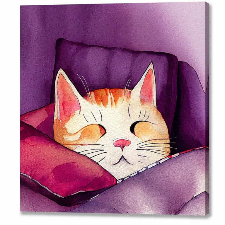 Face of Contentment – Cat Canvas Print