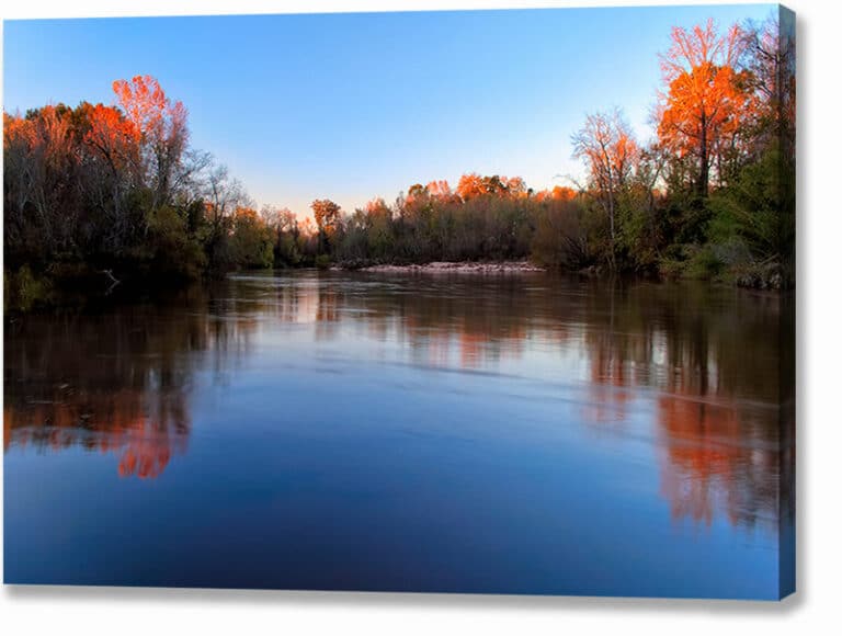 Fall Landscape – Flint River Canvas Print