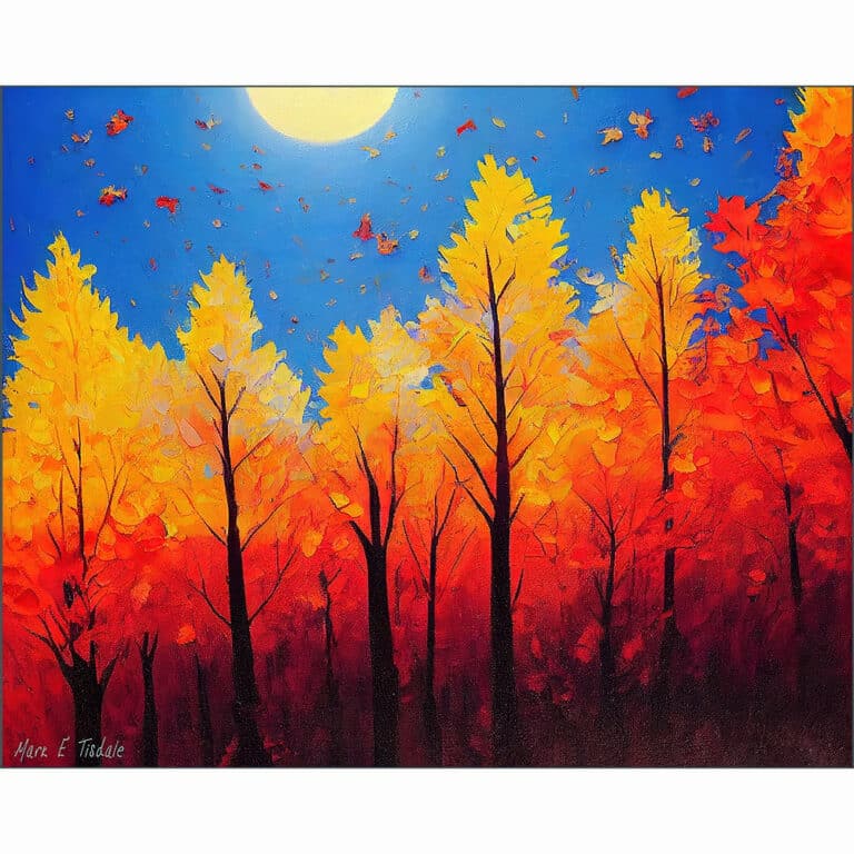 Fall Leaves In The Wind – Autumn Art Print